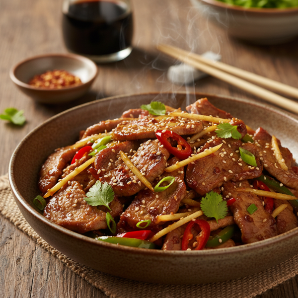 Spicy Ginger Pork Stir-Fry recipe