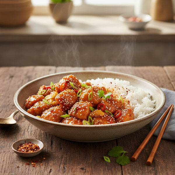 Spicy Ginger Sesame Chicken Delight recipe