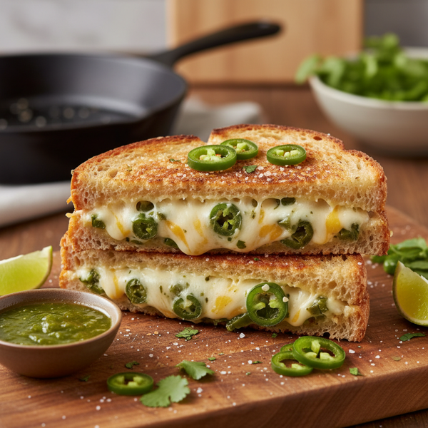Spicy Green Chili Cheese Melt recipe