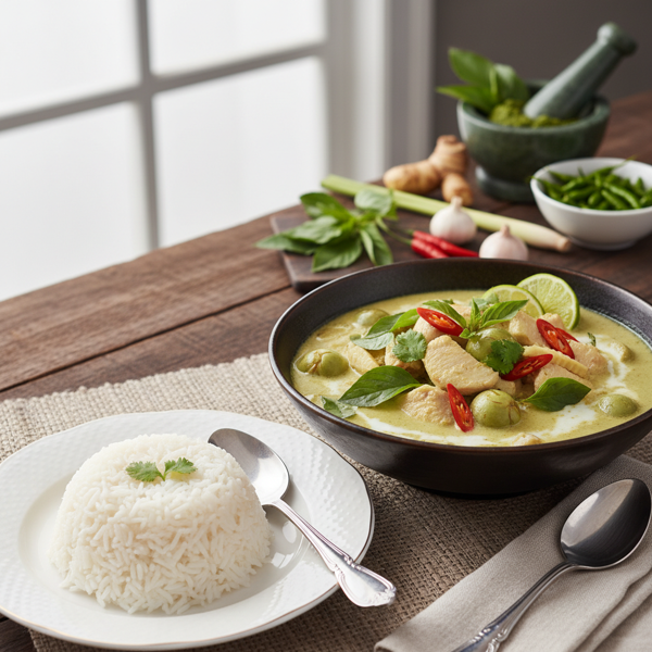Spicy Green Curry Chicken Delight recipe