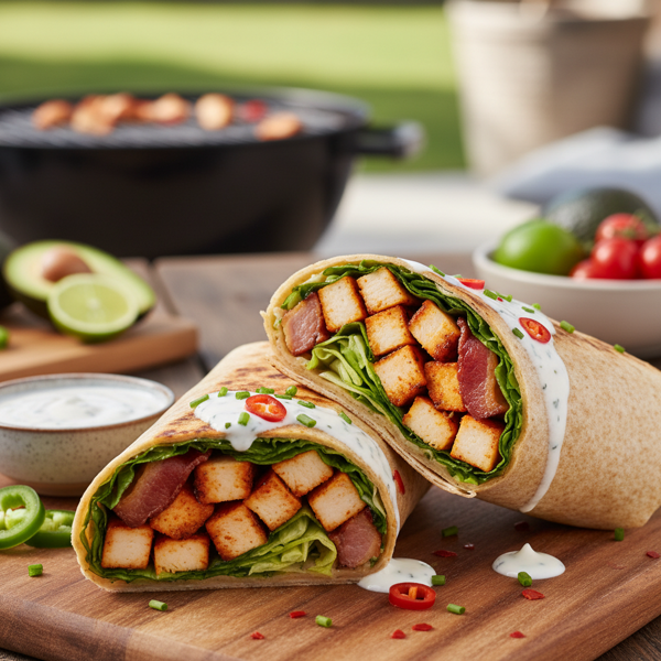 Spicy Grilled Chicken Bacon Ranch Wrap recipe