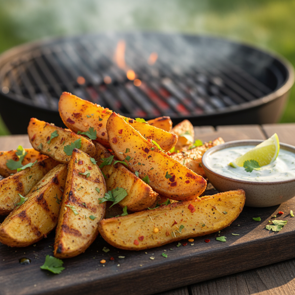 Spicy Grilled Potato Wedges recipe