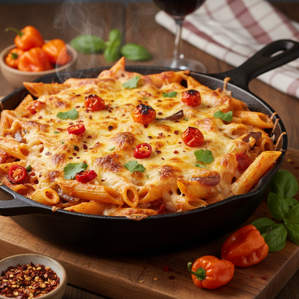 Spicy Habanero Penne Bake recipe