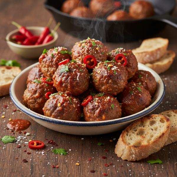 Spicy Heritage Meatballs recipe