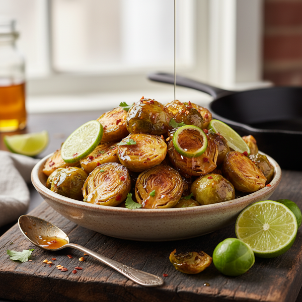 Spicy Honey-Lime Brussels Sprouts recipe
