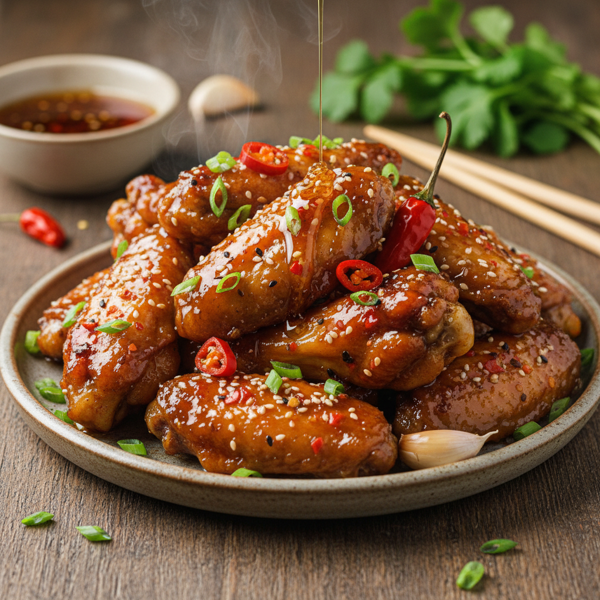 Spicy Honey Soy Glazed Chicken Wings recipe