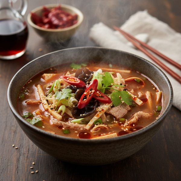 Spicy Hunan Hot and Sour Soup recipe
