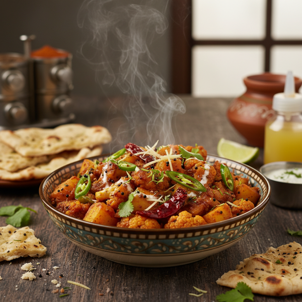 Spicy Indian Aloo Gobi - Cauliflower and Potato Medley recipe