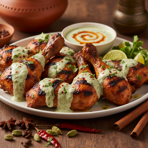 Spicy Indian Grilled Chicken with Yogurt Marinade recipe