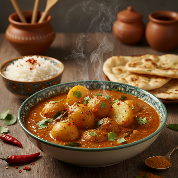 Spicy Indian Potato Curry - Aloo Kurma recipe