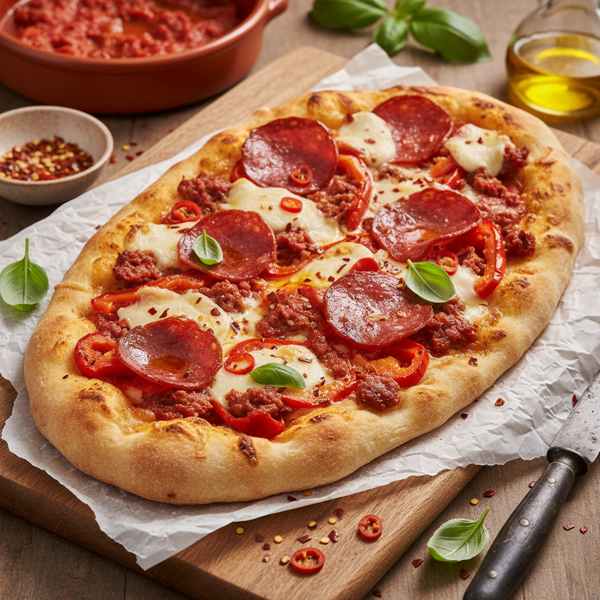 Spicy Italian Flatbread Delight recipe