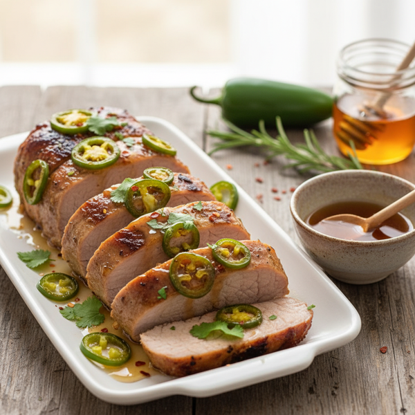 Spicy Jalapeno-Honey Glazed Pork Tenderloin recipe