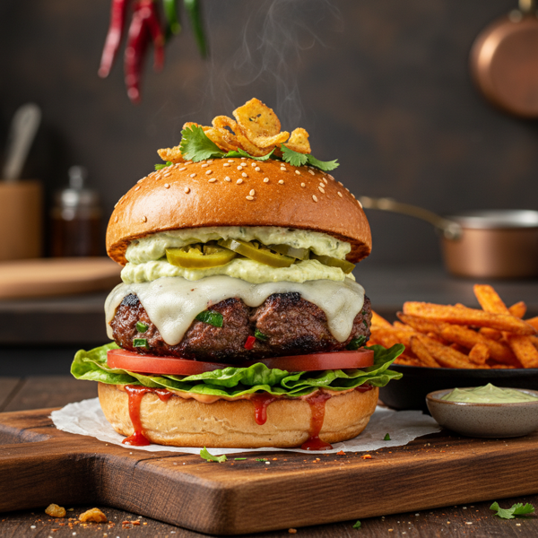 Spicy Jalapeño Bison Burgers recipe