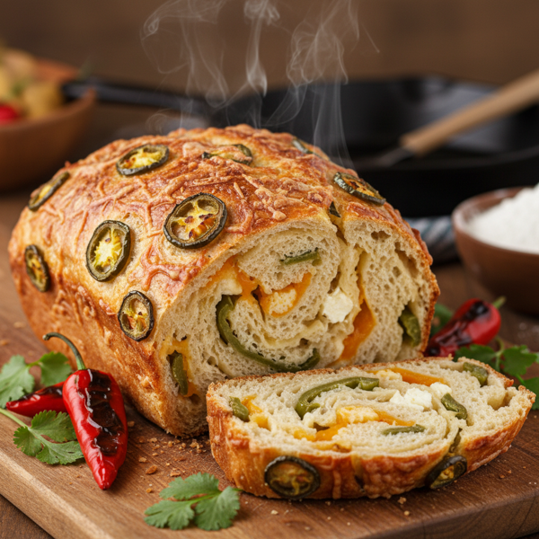 Spicy Jalapeno Cheddar Bread recipe