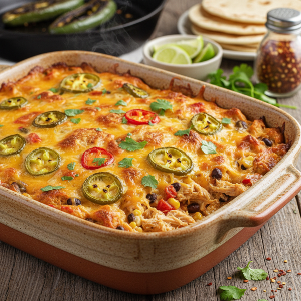 Spicy Jalapeño Chicken Casserole recipe