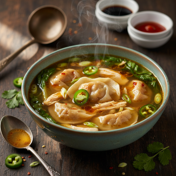Spicy Jalapeno Chicken Dumpling Soup recipe