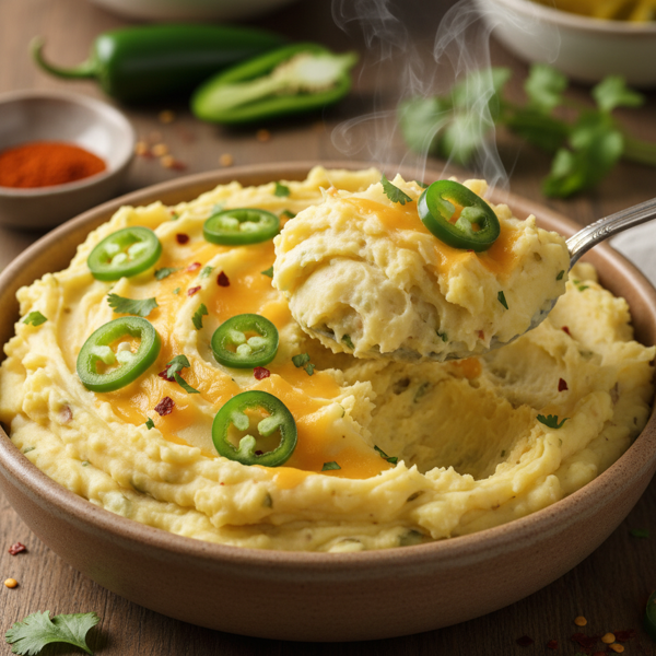 Spicy Jalapeno Creamy Mashed Potatoes recipe