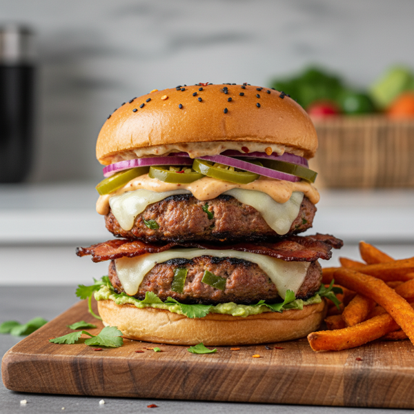 Spicy Jalapeño Turkey Burgers recipe