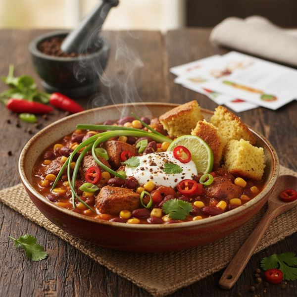 Spicy Jamaican Jerk Chicken Chili recipe