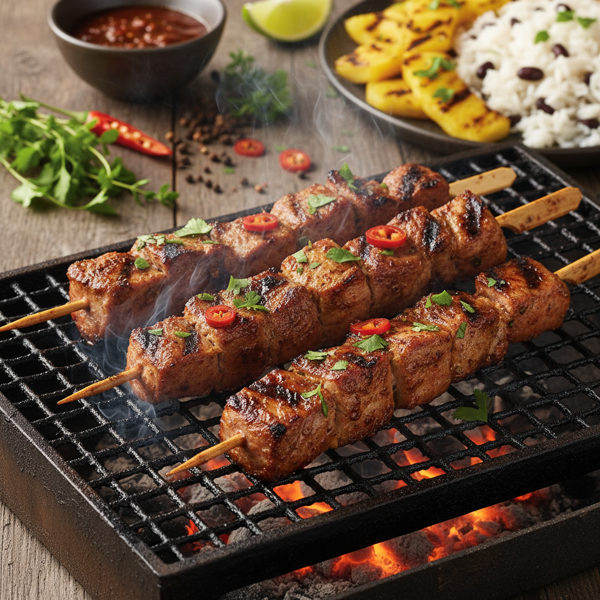 Spicy Jamaican Jerk Pork Skewers recipe