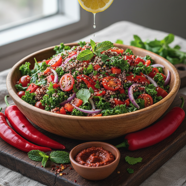 Spicy Kale Tabouli Medley recipe