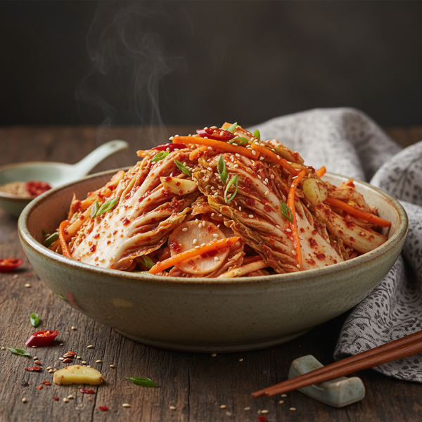 Spicy Kimchee Cabbage Salad recipe