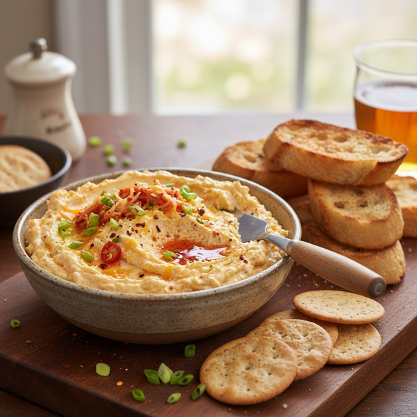 Spicy Kimchi Cheddar Spread recipe