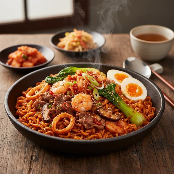 Spicy Korean Noodle Delight recipe