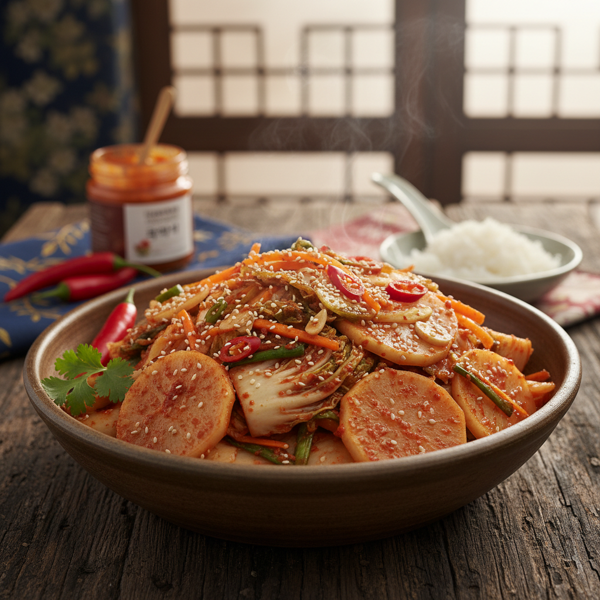 Spicy Korean Vegetable Kimchee recipe