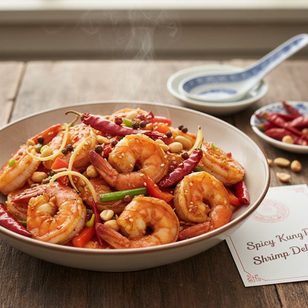 Spicy Kung Pao Shrimp Delight recipe