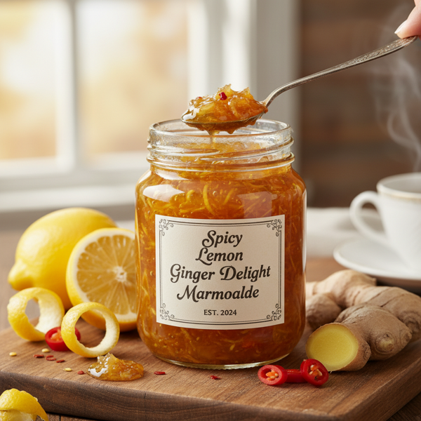 Spicy Lemon Ginger Delight Marmalade recipe