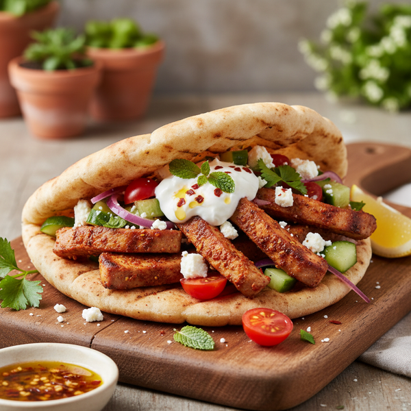 Spicy Mediterranean Pork Pita Delight recipe