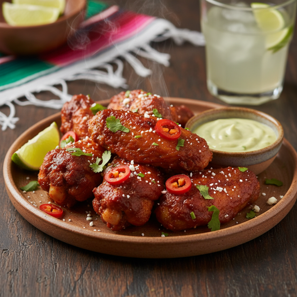 Spicy Mexican-Style Chicken Wings recipe