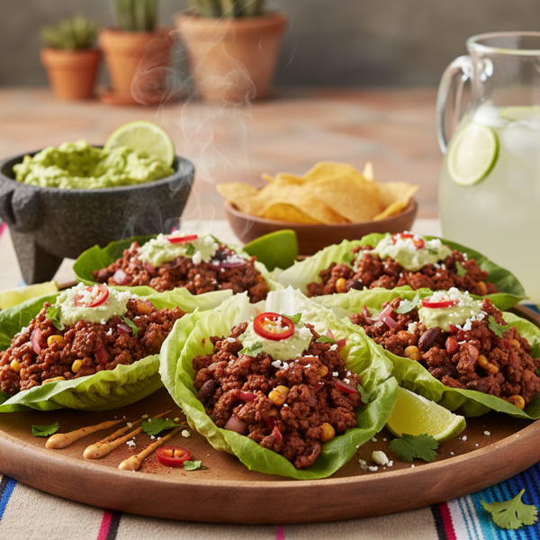 Spicy Mexican Beef Lettuce Wraps recipe