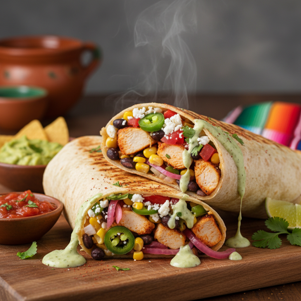 Spicy Mexican Cheese Fiesta Wrap recipe