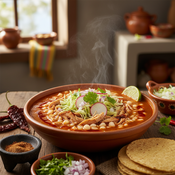Spicy Mexican Chicken Posole recipe