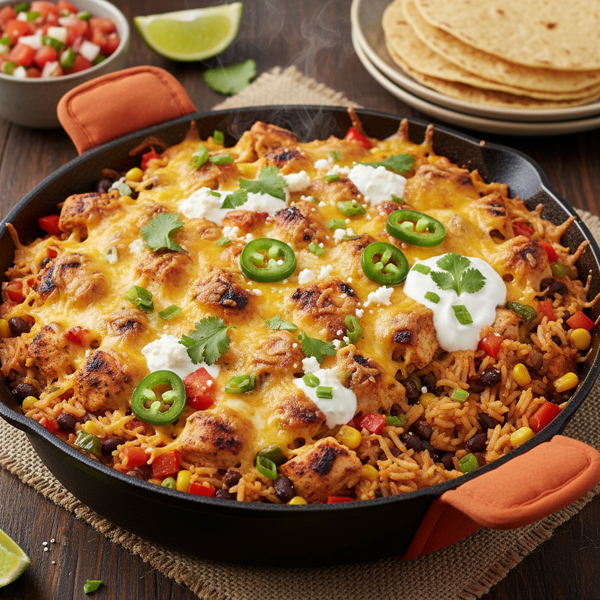 Spicy Mexican Chicken & Rice Bake recipe