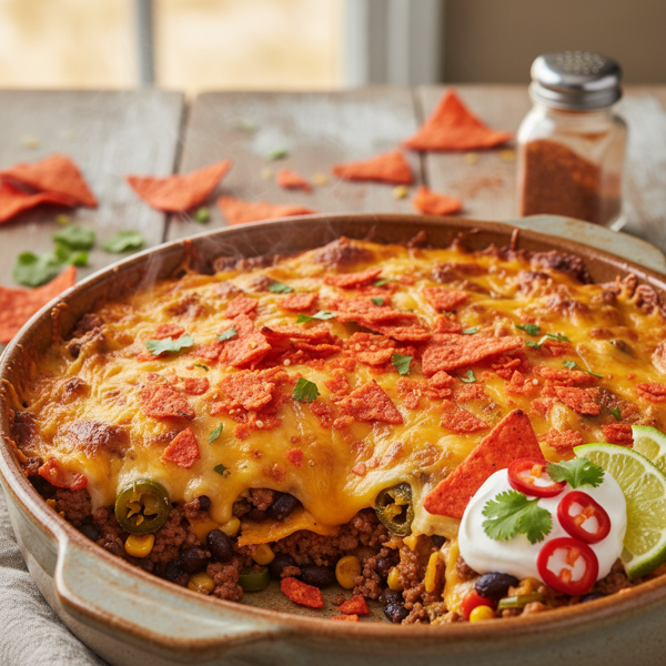 Spicy Mexican Dorito Casserole recipe