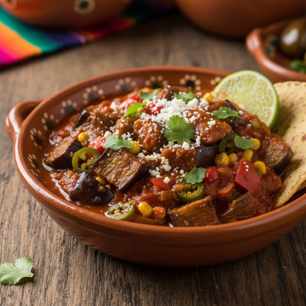 Spicy Mexican Eggplant Stew recipe