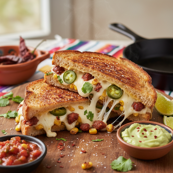 Spicy Mexican Grilled Cheese Delight recipe