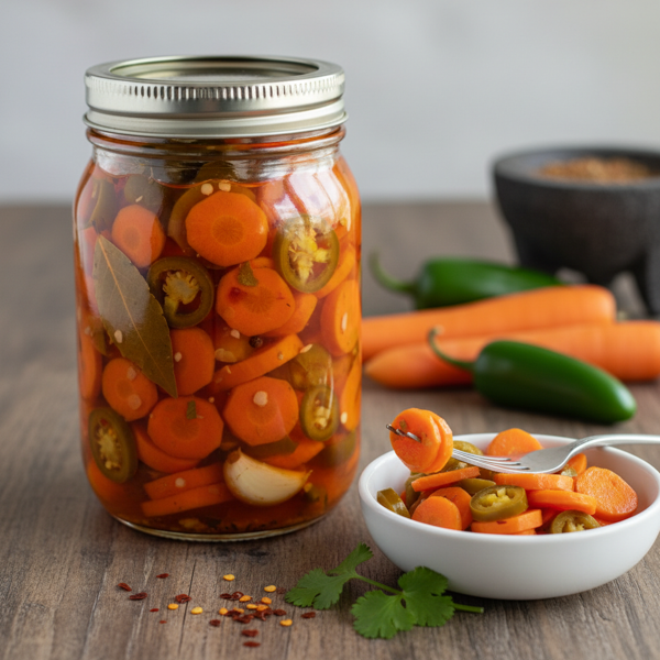 Spicy Mexican Pickled Carrots recipe