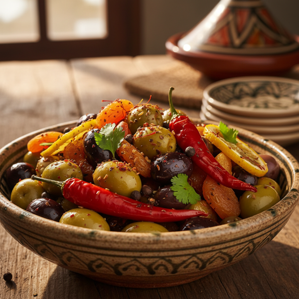 Spicy Moroccan Olive Medley recipe