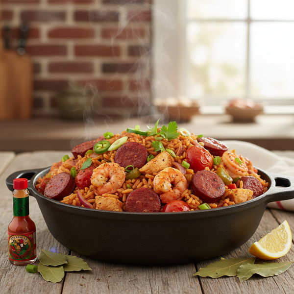 Spicy New Orleans Sausage Jambalaya recipe