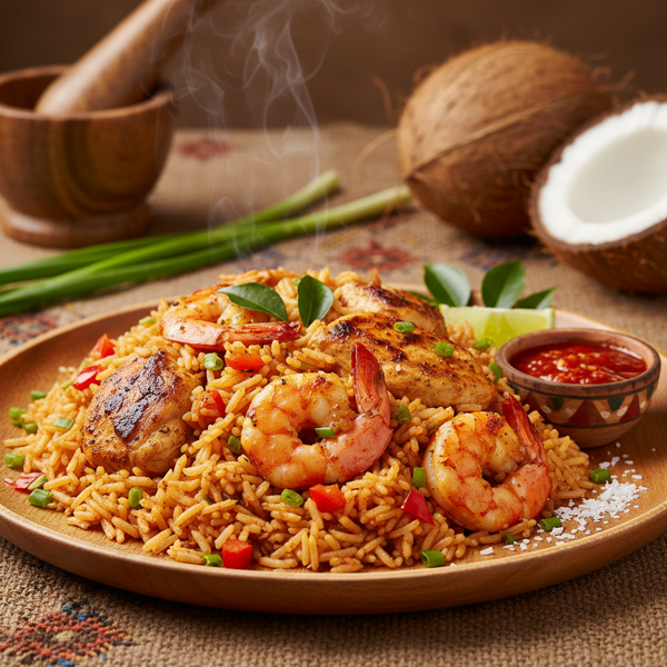 Spicy Nigerian Coconut Rice Delight recipe