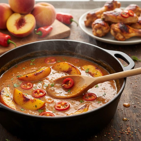 Spicy Peach Habanero BBQ Sauce recipe