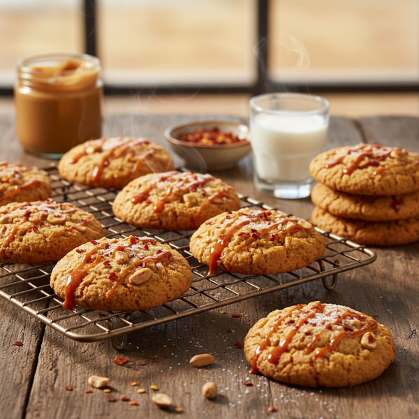 Spicy Peanut Butter Delight Cookies recipe