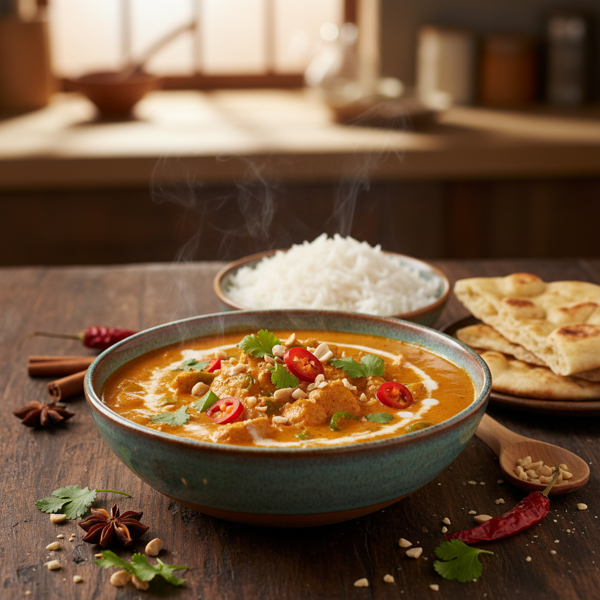 Spicy Peanut Coconut Chicken Curry recipe