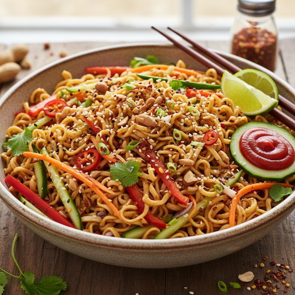 Spicy Peanut Noodle Salad recipe