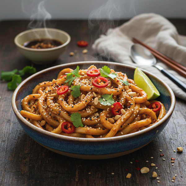 Spicy Peanut Sesame Noodles recipe