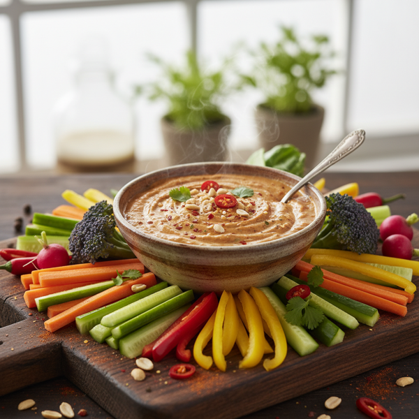 Spicy Peanut Veggie Dip recipe